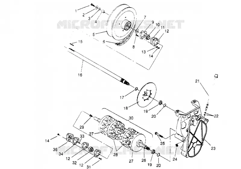 SYSTÈME DE TRANSMISSION ASSEMBLY  RXL 0956768 (4930783078B009)