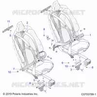 SIEGE BELT MOUNTING, FRONT, PREMIUM/DELUXE