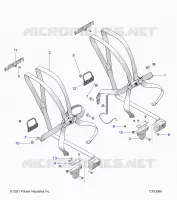 SIEGE BELT MOUNTING, FRONT, 6 POINT