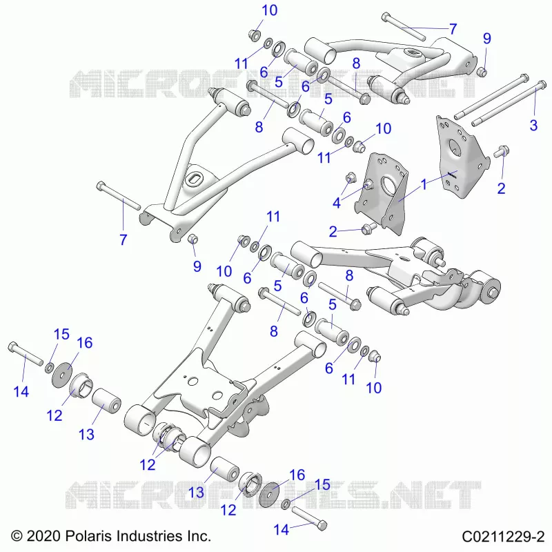SUSPENSION ARRIERE CONTROL ARM, MOUNTING
