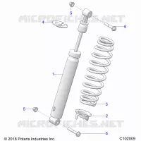 SUSPENSION, AMORTISSEUR AVANT
