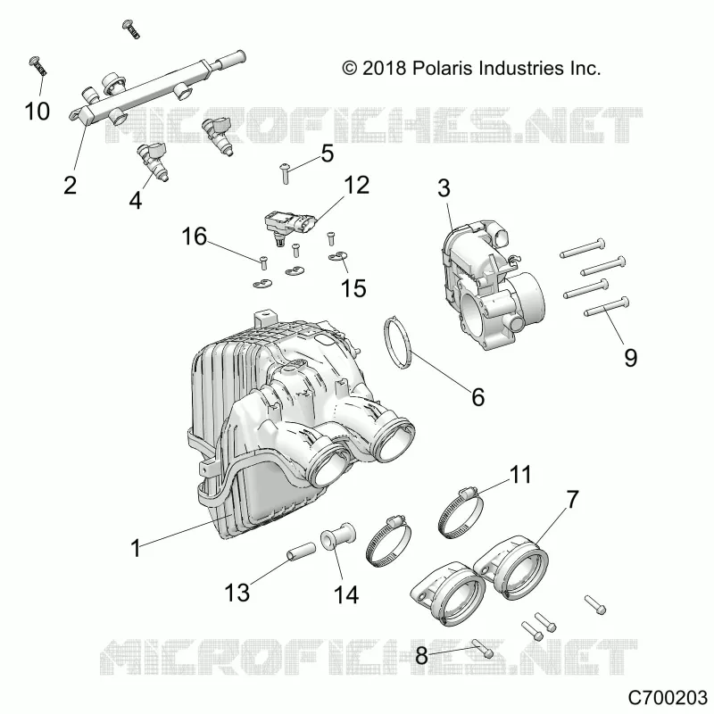 ENGINE, INTAKE AND CORPS DE PAPILON