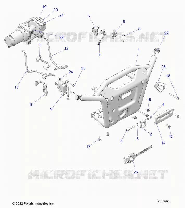 PARE CHOCS AVANT WINCH AND MOUNTING