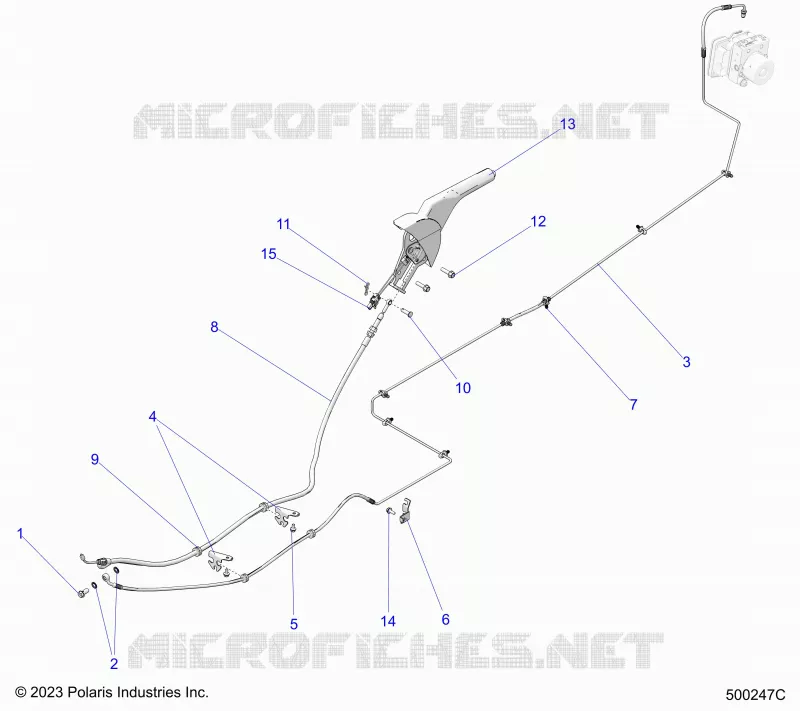 FREIN ARRIERE BRAKE LINE AND PARK BRAKE