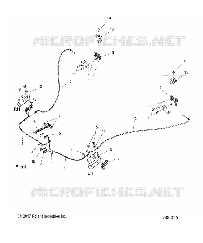 CHASSIS, HOOD HINGE CABLE ASM.