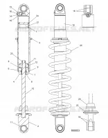 SUSPENSION, AMORTISSEUR ARRIERE TRACK