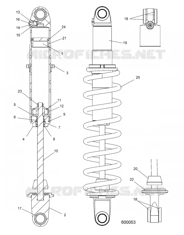 SUSPENSION, AMORTISSEUR ARRIERE TRACK