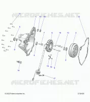 ENGINE, STATOR COVER AND FLYROUE