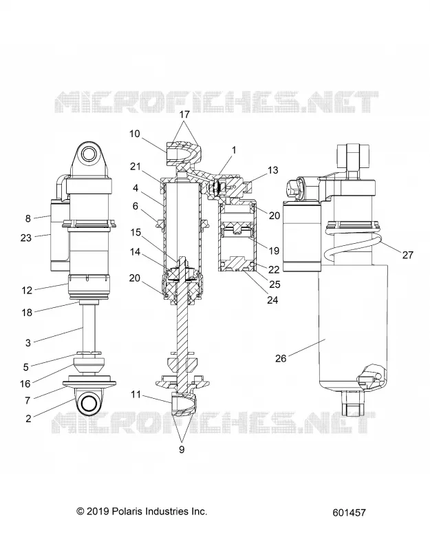 SUSPENSION, AMORTISSEUR AVANT TRACK (7044878)