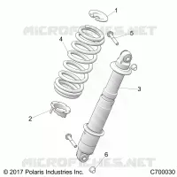 SUSPENSION, REAR SUPPORT AMORTISSEUR 