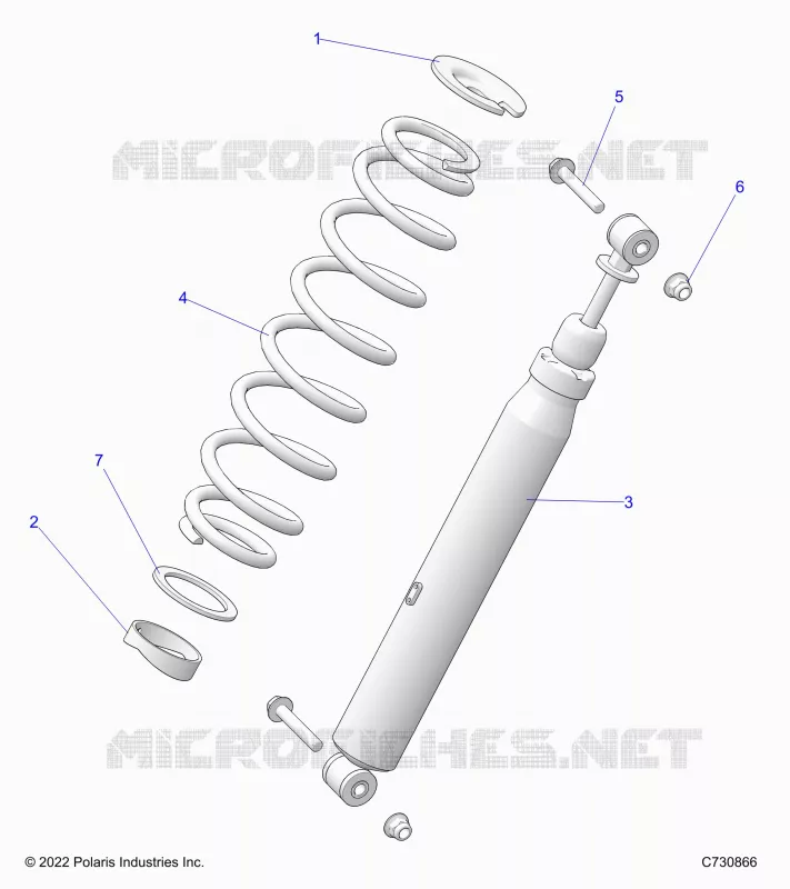SUSPENSION, REAR SUPPORT AMORTISSEUR  EVAP