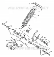 BRAS OSCILLANT ET AMORTISSEUR ARRIERE 6X6 350L W938739 (4924062406028A)