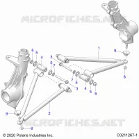 SUSPENSION, A-ARM AND SUPPORT MOUNTING