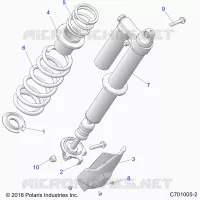SUSPENSION, REAR SUPPORT AMORTISSEUR 