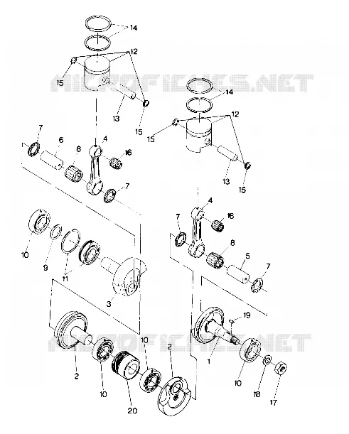 PISTON AND VILEBREQUIN SUPERTRAK (4915871587023A)