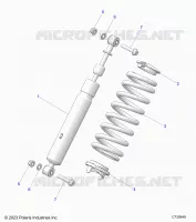 SUSPENSION, REAR SUPPORT AMORTISSEUR 