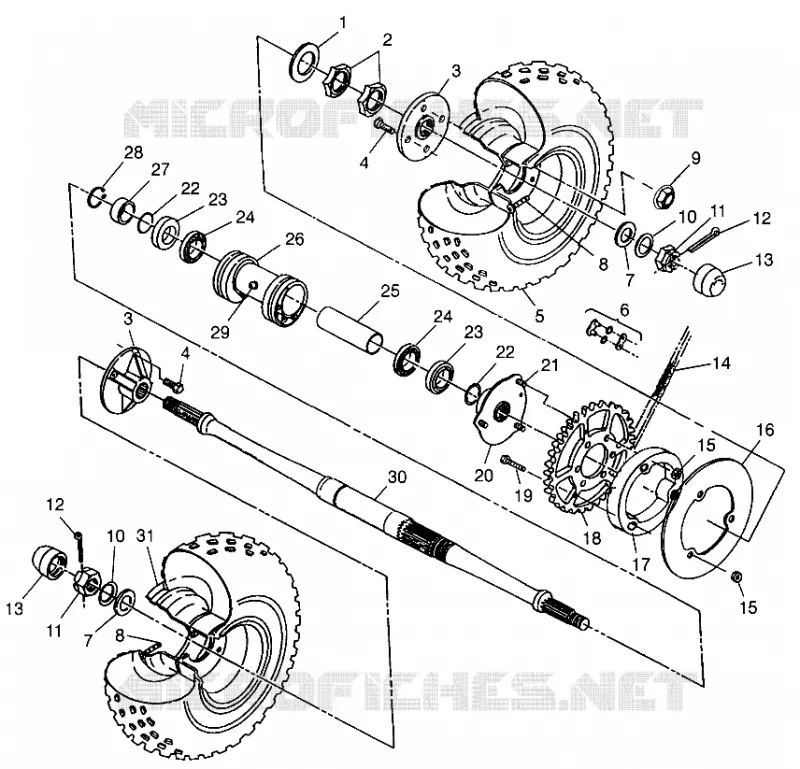 PONT ARRIERE  Scrambler 500 W97BC50A (4943074307C006)