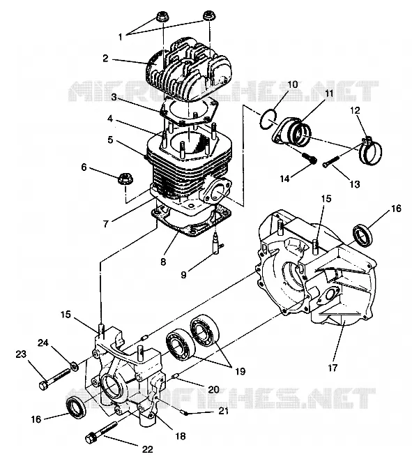 CARTERS MOTEUR and CYLINDRE STARLITE 0943427 (4924992499032A)