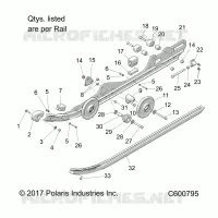 SUSPENSION, RAIL, LH/RH