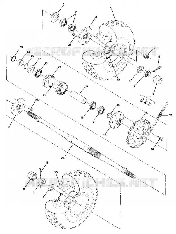 ROUE ARRIERE DRIVE ASSEMBLY (4917711771017A)