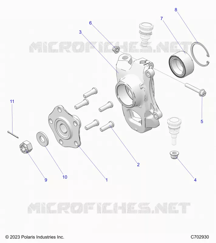 SUSPENSION, ROUE AVANT HUB, KNUCKLE