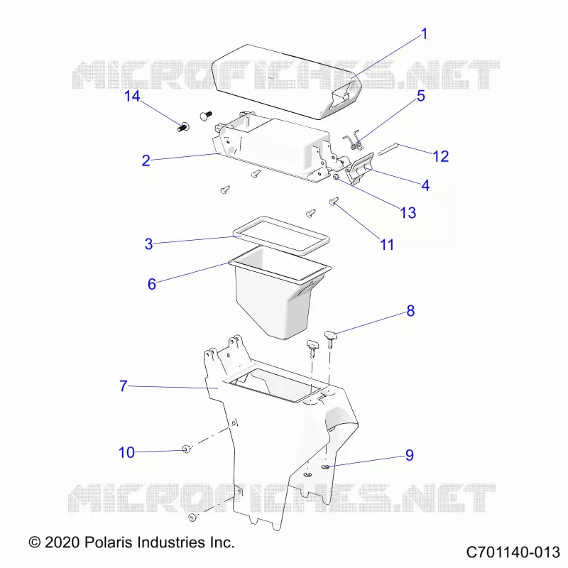 CONSOLE CENTRALE,STORAGE- Z23RGU2KAN/BN (C701140-013)