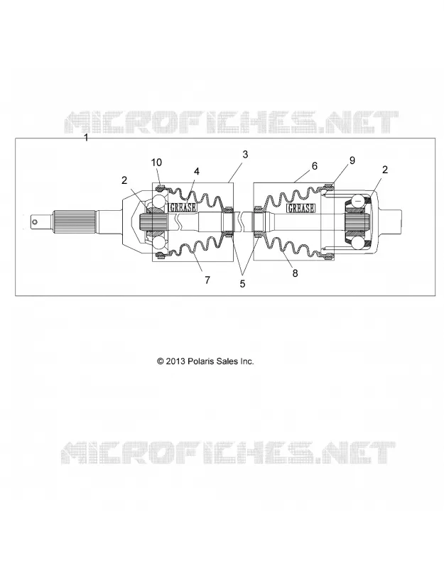 DRIVE TRAIN, TRANSMISSION ARRIERE SHAFT, 1333335