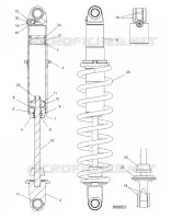 SUSPENSION, AMORTISSEUR ARRIERE TRACK