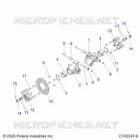 SUSPENSION ARRIERE HUBS, CARRIER AND BRAKE DISC