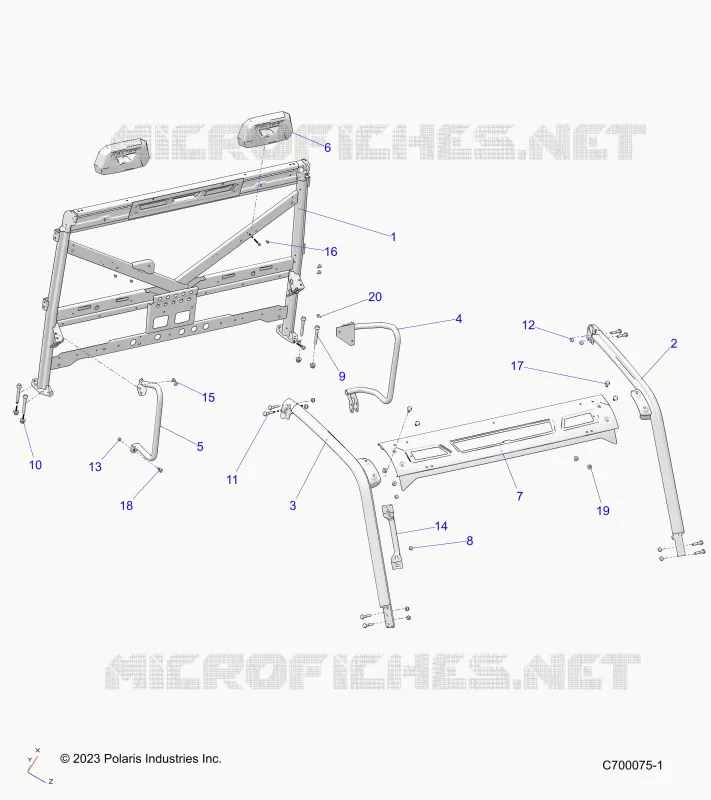 CHASSIS, CAB CADRE