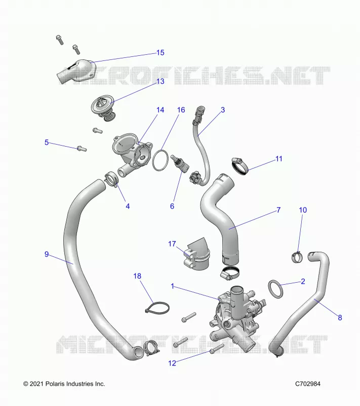 MOTEUR, WATERPUMP AND BYPASS -Z24G4D92AN/BN/AZ/BZ (C702984)