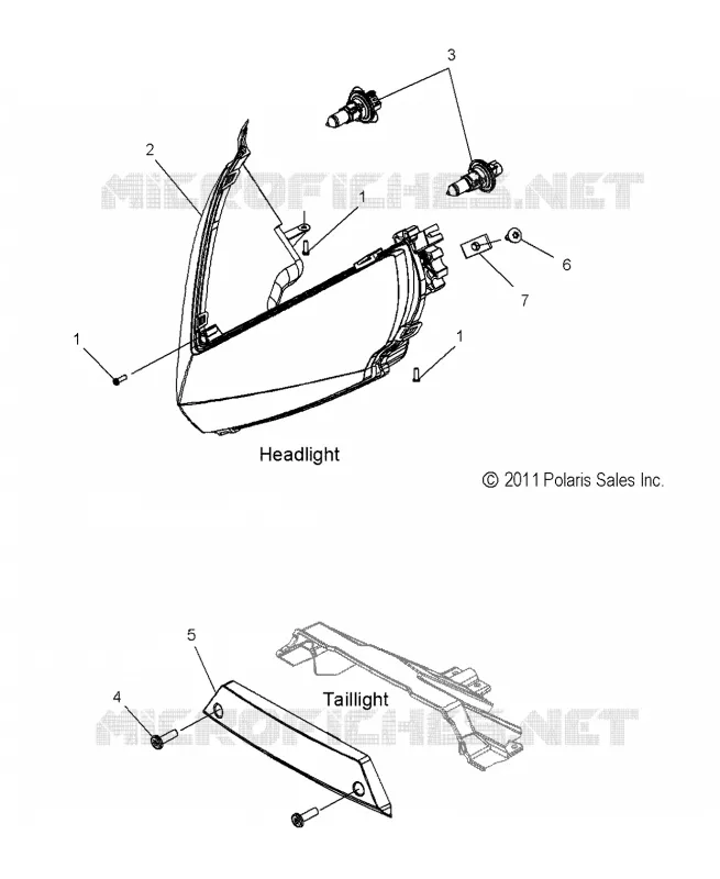 ELECTRICITE, HEADLIGHT AND TAILLIGHT
