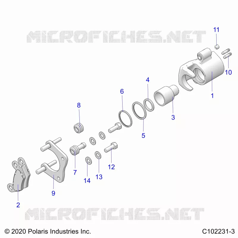 FREINS, MIDDLE CALIPER
