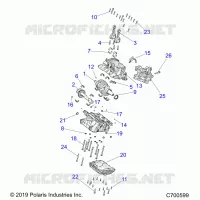 ENGINE, CRANKCASE AND VILEBREQUIN