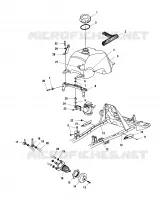 CARBURANT TANK AND CARBURATEUR MOUNTING