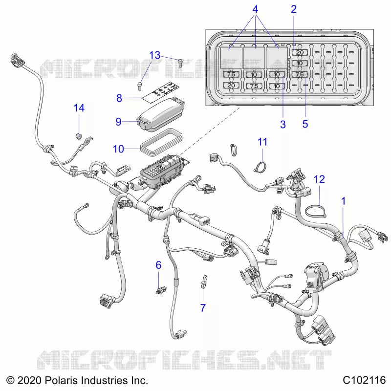 ELECTRICITE, WIRE HARNESS AND FUSES