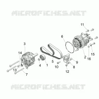 ENGINE, ALTERNATEUR AND COMPRESSOR