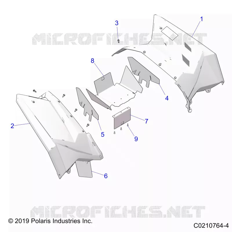 CARROSSERIE ARRIERE CAB AND HEAT SHIELDS