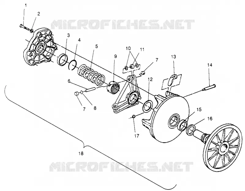 EMBRAYAGE DE TRANSMISSION 600 XCR SP 0965677 AND EUROPEAN 600 XCR SP E965677 (4932063206C001)