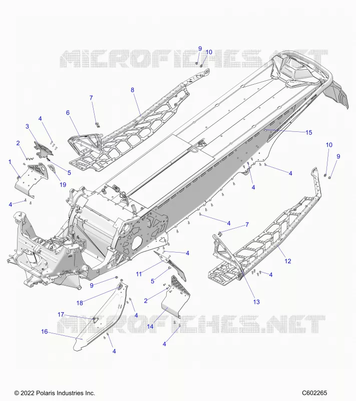 CHASSIS, PROTECTION D'EMBRAYAGE, FOOTRESTS, AND RUNNINGBOARDS