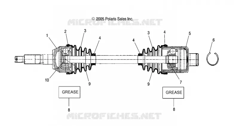 ARBRE DE TRANSMISSION ARRIERE