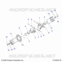 SUSPENSION ARRIERE HUBS, CARRIER AND BRAKE DISC