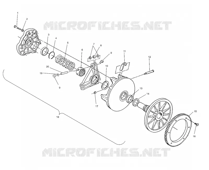 EMBRAYAGE DE TRANSMISSION (ELECTRIC START MODELS)