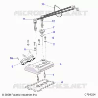 ENGINE, THROTTLE BODY AND COUVERCLE SOUPAPE