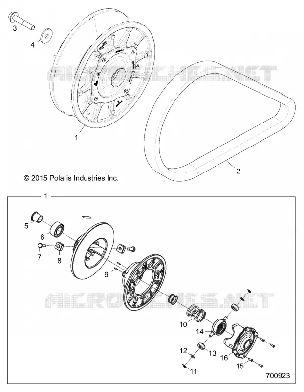 SYSTEME DE TRANSMISSION, SECONDARY CLUTCH