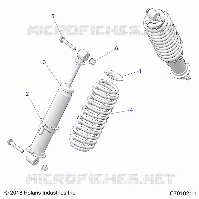 SUSPENSION, AMORTISSEUR AVANT