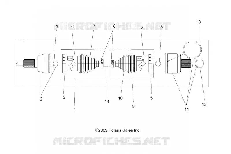 DRIVE TRAIN, DRIVE ARBRE DE TRANSMISSION ARRIERE