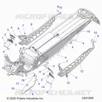 CHASSIS, PROTECTION D'EMBRAYAGE, FOOTRESTS, AND RUNNINGBOARDS