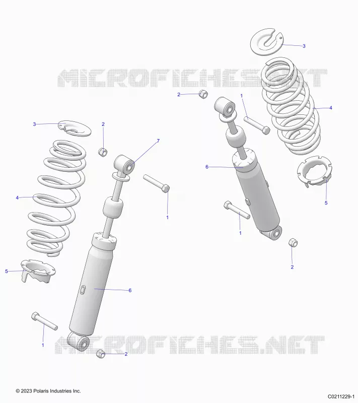 SUSPENSION ARRIERE SHOCK AND MOUNTING