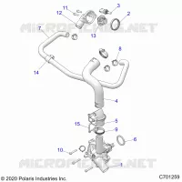 MOTEUR, WATERPUMP AND BYPASS